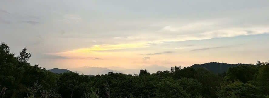 雪原の夕焼け